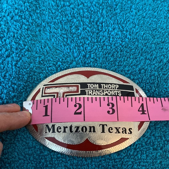 Vintage Metal belt buckle with advertising - Picture 4 of 7